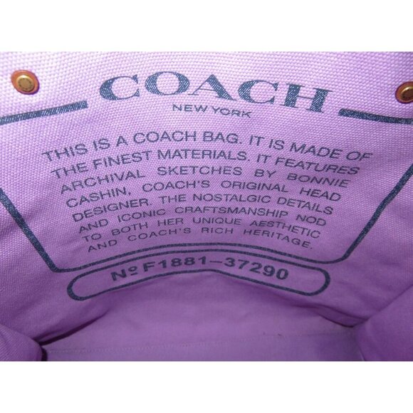Coach 2018 Limited Edition Bonnie Cashin Purple Printed Canvas Walking Tote - Picture 11 of 13